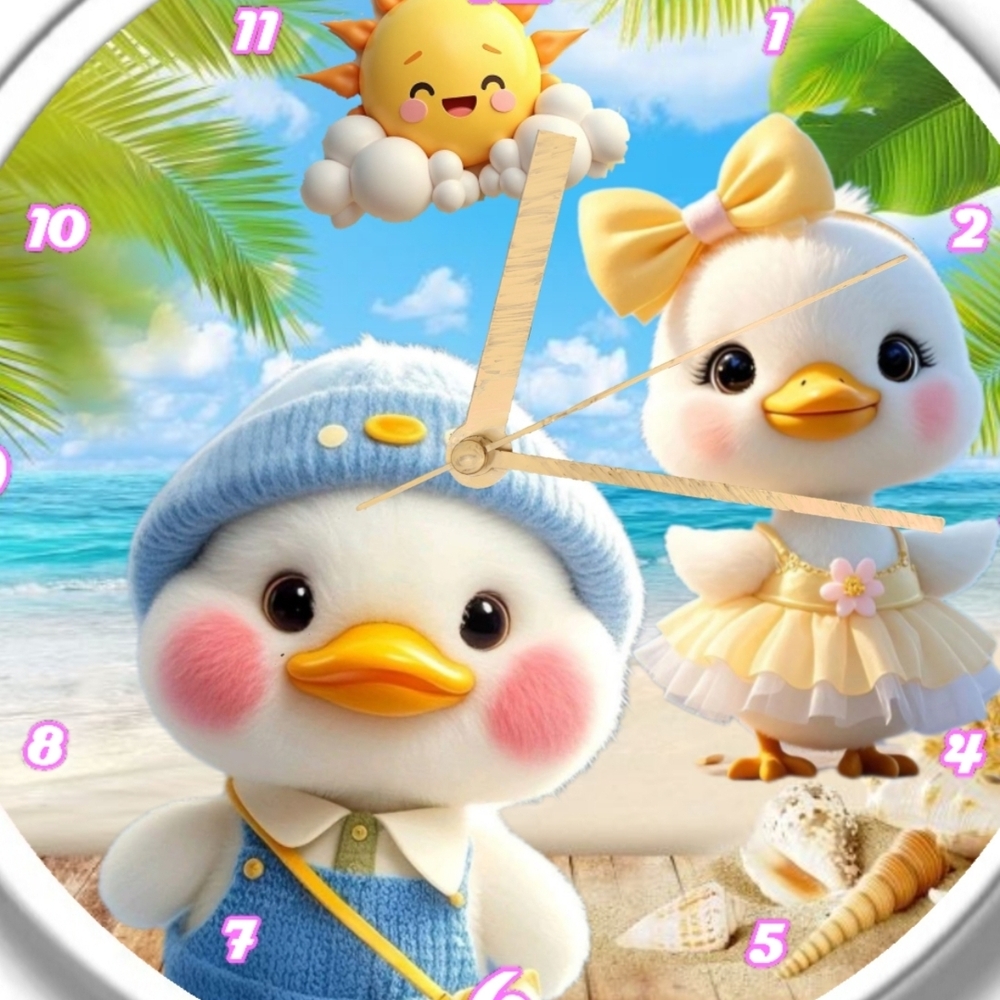Cute Duck Themed Wall Clock
